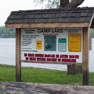 Camp Lake Information Sign