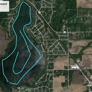 2022 Camp Lake Herbicide Treatment Map