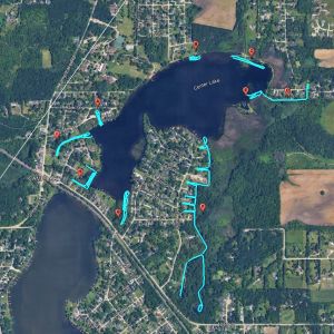Center Lake treatment map