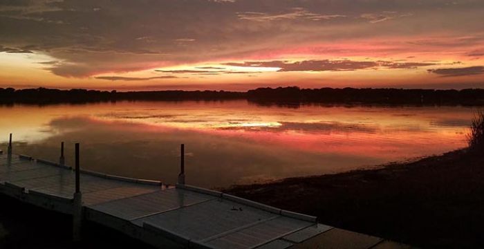 Sunset on Camp & Center Lakes